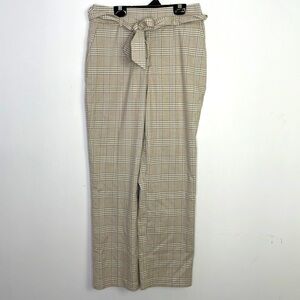 NWOT Joie plaid high waisted straight legs trousers